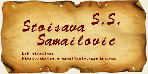 Stoisava Samailović vizit kartica